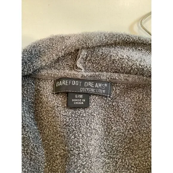 Barefoot Dreams Cozychic  Lite Knit Cardigan Sz S/M Gray - Picture 7 of 10